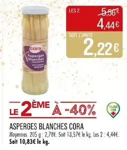 Match Cora Asperges Blanches offre