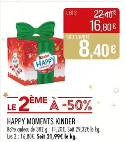 Match KINDER Happy moments offre