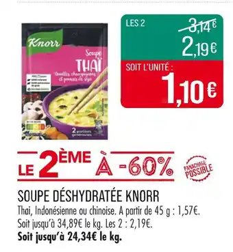 Match KNORR Soupe déshydratée offre