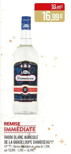 Match Damoiseau Rhum blanc agricole de la guadeloupe offre