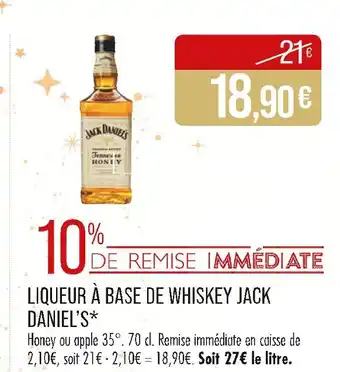 Match Jack Daniel's Liqueur à base de whiskey offre