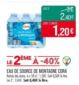 Match CORA Eau de source de montagne offre