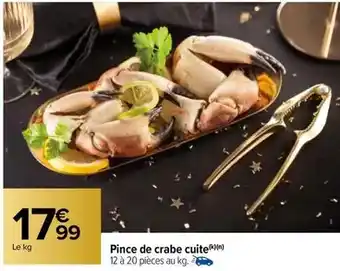 Carrefour Market Pince de crabe cuite offre