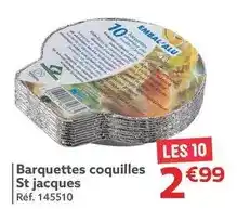 Gifi Barquettes coquilles st jacques offre