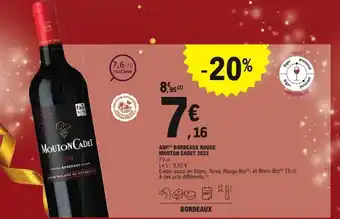 E.Leclerc Mouton cadet - aop bordeaux rouge offre