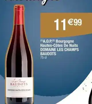 Cora A.o.p. bourgogne hautes-côtes de nuits offre