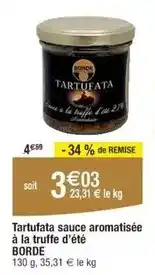 Cora Borde - tartufata sauce aromatisée à la truffe d'été offre