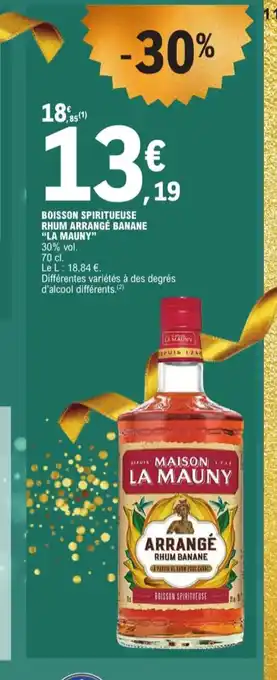 E.Leclerc LA MAUNY Boisson spiritueuse rhum arrange banane offre