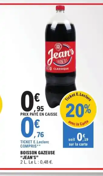 E.Leclerc JEANS Boissons gazeuse offre