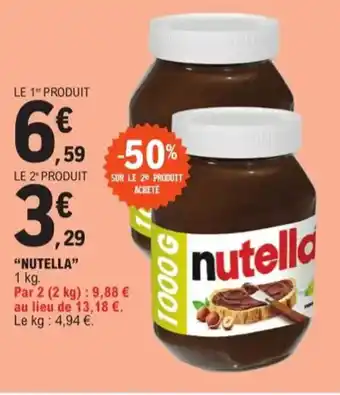 E.Leclerc NUTELLA offre