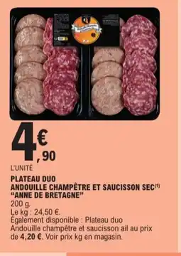 E.Leclerc ANNE DE BRETAGNE champêtre et saucisson sec offre