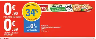 E.Leclerc HERTA Tarte en or pâte feuilletée rectangulaire offre