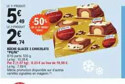 E.Leclerc PILPA Bûche glacée 3 chocolats offre