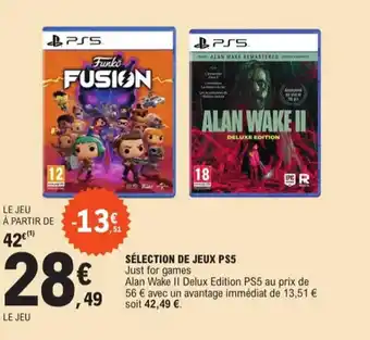 E.Leclerc Sélection de jeux ps5 just for games offre