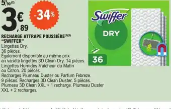 E.Leclerc SWIFFER Recharge attrape poussière offre