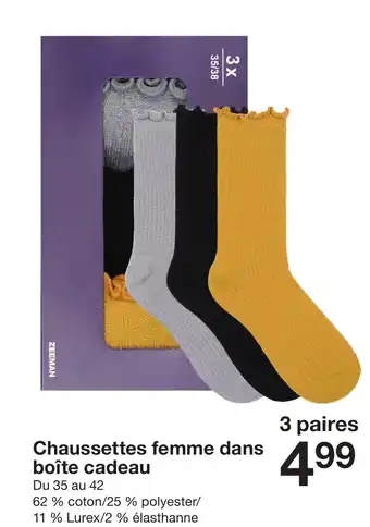 Zeeman Chaussettes femme dans boîte cadeau offre