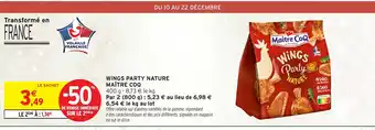 Intermarché Express MAÎTRE COQ Wings party nature offre