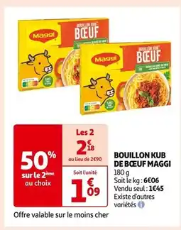 Auchan Supermarché Maggi Bouillon Kub de Bœuf offre