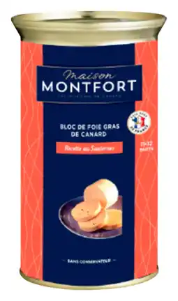 Auchan Bloc De Foie Gras De Canard Recette Au Sauternes Maison Monfort offre