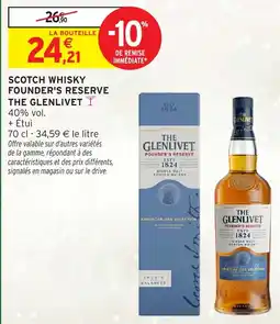 Intermarché Express THE GLENLIVET Scotch whisky founder's reserve offre