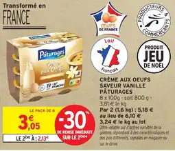 Intermarché Express PÂTURAGES Crème aux oeufs saveur vanille offre