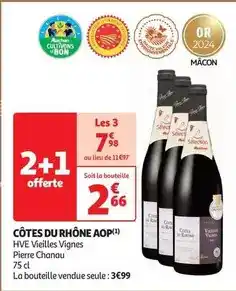 Auchan Pierre chanau - côtes du rhône aop offre