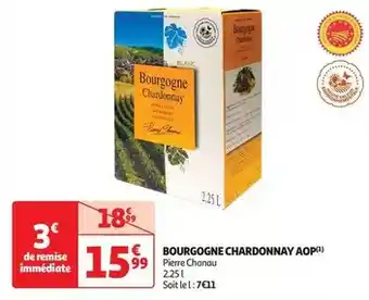 Auchan Pierre chanau - bourgogne chardonnay aop offre