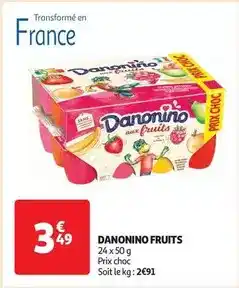 Auchan Danone - danonino fruits offre
