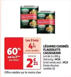 Auchan Cassegrain - légumes cuisinés flageolets offre