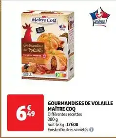 Auchan Maître coq - gourmandises de volaille offre