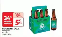 Auchan Gallia - bière blonde offre