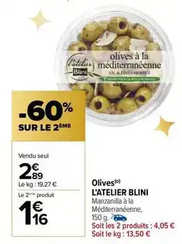 Carrefour Market Blini - olives offre