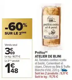 Carrefour Market Blini - préfou offre