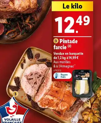 Lidl Pintade farcie offre