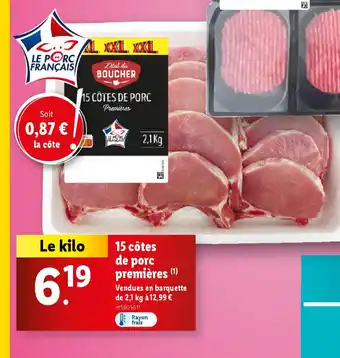 Lidl 15 côtes de porc premières (1) offre