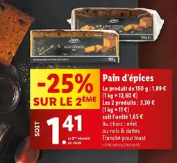 Lidl Pain d'épices offre