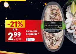 Lidl Carpaccio de poulpe offre