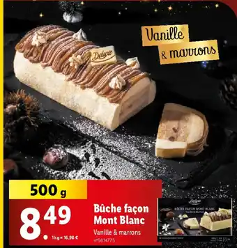 Lidl Bûche façon Mont Blanc offre