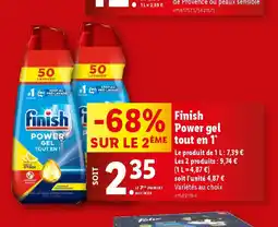 Lidl Finish Power Gel Tout en 1 offre