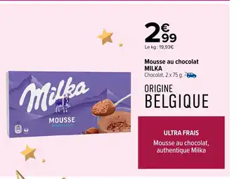 Carrefour Mousse au chocolat MILKA offre