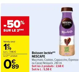 Carrefour Boisson lactée offre