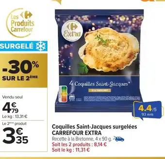 Carrefour Market Coquilles Saint-Jacques surgelées CARREFOUR EXTRA offre