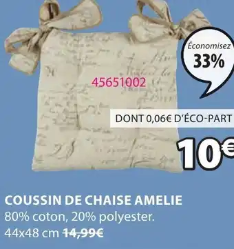 JYSK Coussin de Chaise Amelie offre