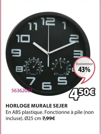 JYSK Horloge Murale Sejer offre