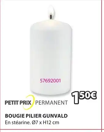 JYSK Bougie Pilier Gunvald offre