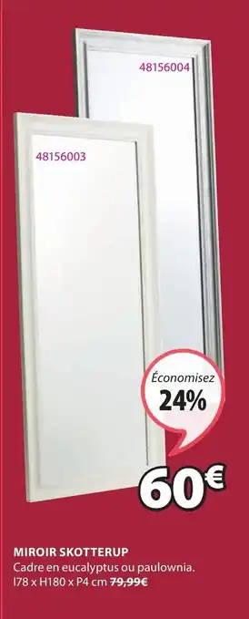 JYSK Miroir Skotterup offre