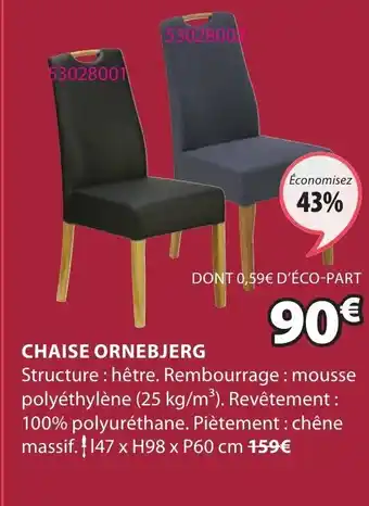 JYSK Chaise Ornerbjerg offre
