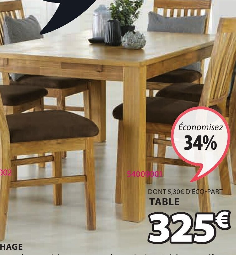 Promo Table Hage chez JYSK