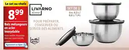 Lidl LIVARNO home Bols mélangeurs en acier inoxydable offre