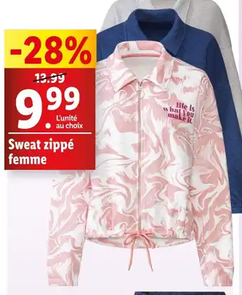 Lidl Sweat zippé femme offre